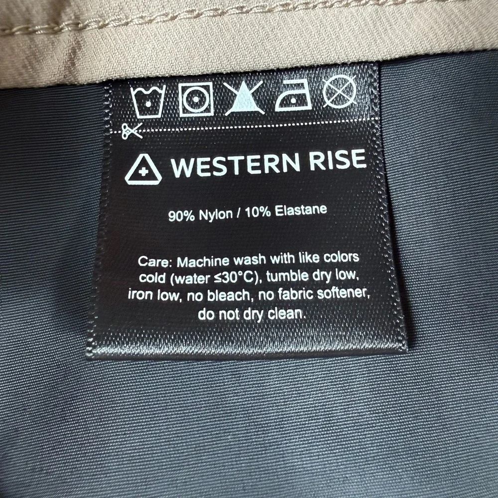 Western Rise Slim Fit Evolution Pants Men's 32x32 Tan Travel Stretch Performance